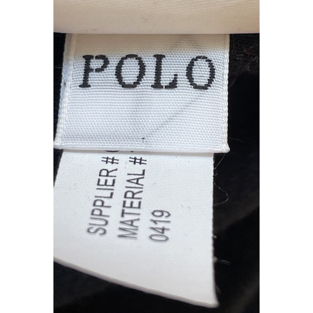 Polo Ralph Lauren Baseball Track Jacket Size S Athliesure Black Cotton Full Zip - Picture 13 of 16